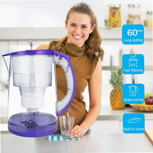 4pcs 3.5L Water Filter Pitcher 4Stage UF Filtration Jug Purple Drinking Filtrate - Picture 7 of 12
