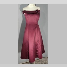 Jessica McClintock Bridal Off the Shoulder Satin Dress Size 6 Vintage