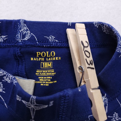 Polo Ralph Lauren Pull On Casual Shorts Toddler Boys Size 18M Blue White - Picture 6 of 8