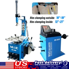M&E Tire Changer Machine ME-T450 + Wheel Balancer ME-B600 Garage Equipment