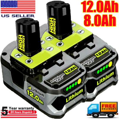2X For RYOBI 18V 8Ah 12Ah P108 High Capacity Battery 18Volt Lithium-Ion One Plus