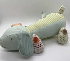 Mamas & Papas Stripes and Spots Fabric Dog 10" Soft Toy  Comforter