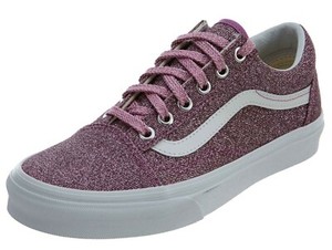 womens pink glitter vans