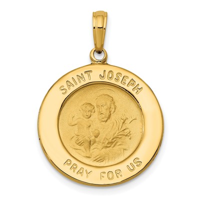 10K Gelbgold Heiliger Josef Medaille Anhänger