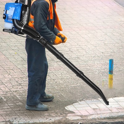 Leaf Blower, 75.6CC Gas Powered Backpack Leaf Blower, 4-Stroke Snow Blower to