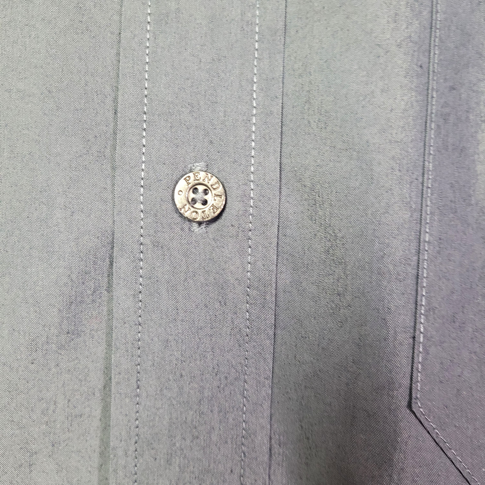 Pendleton Shirt Mens Size Medium Solid Button Dow… - image 7