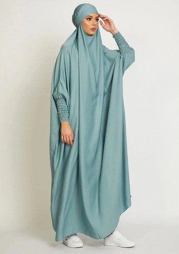 One Piece Full Length Jilbab Khimar with Chunnat sleeves All Color Firdous - Picture 21 of 58