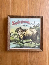 Original Southdown Sheep Tobacco Advertisement Label - Framed - 1800s