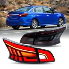 LED Tail Lights For 2013-2018 Nissan Sentra Sylphy B17 Smoke Animation Rear Lamp