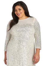 R&M Richards Plus Sequin Dress - Size 22