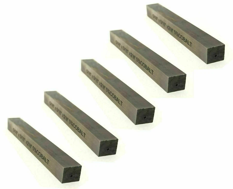5 Pc Piece 5/16'' x 2-1/2'' (8mm x 63mm)M35 Square Tool Bit 5 Percent Cobalt - Image 3 of 3