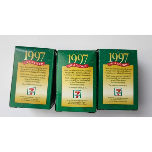 Lote de 3 adornos vintage 7-Eleven Citgo Traditions 1997 - Imagen 3 de 3