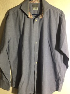 Thomas-Dean-Long-Sleeve-Button-Up-Flip-Cuff-Shirt-Mens-Size-L-Large
