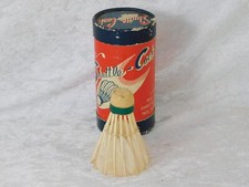 VTG 1950's BADMINTON FEATHER SHUTTLE COCK SUNBATTA JAPAN w/ TUBE