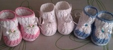 Crochet baby shoes Newborn booties Size 0-3 months Baby shoes Girl Handmade