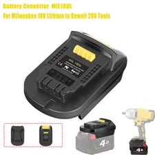 1PCS Battery Adapter Converter for Milwaukee 18V Lithium to Dewalt 20V Tools