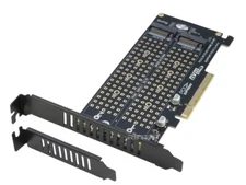 Dual M.2 NVME to PCIE Express 3.0 Gen3 X8 X16 Adapter Card,Software RAID Support