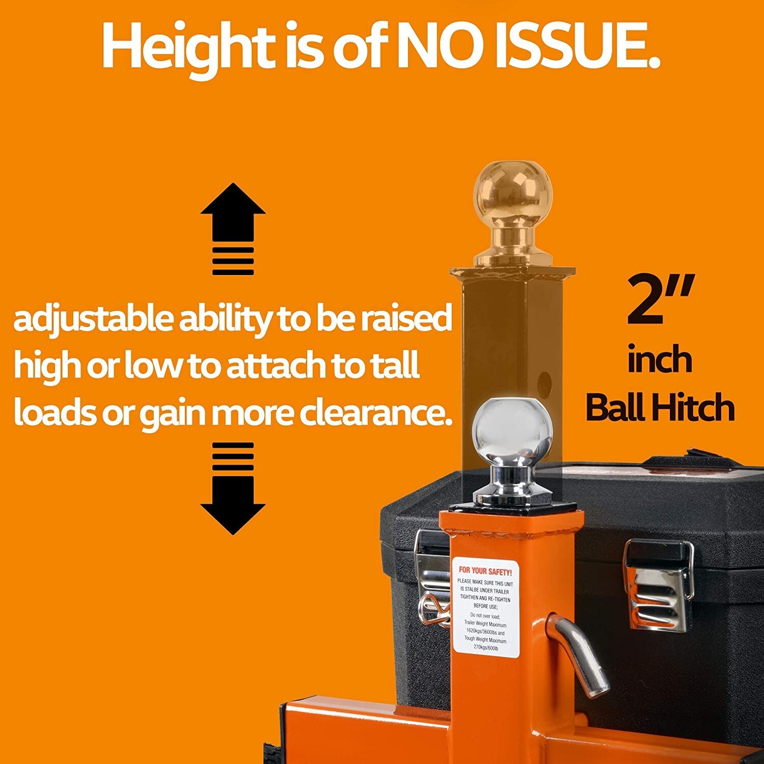 SuperHandy GUO041 2800LB 24V 800W Heavy Duty Electric Power Trailer