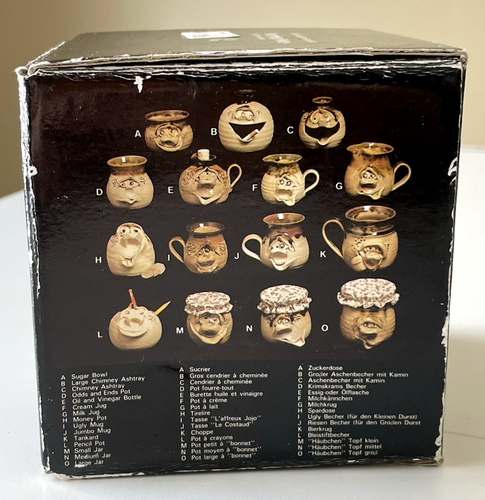 Tazza da caffè in ceramica Pitty Ugly Pottery Art Silly Face made in Gallese vintage anni 70 - Foto 12 di 16