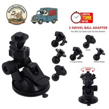 Versatile CH02A Dash Cam Mount Holder: Windshield  Dashboard Suction Base