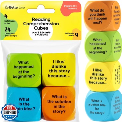 Interactive Reading Comprehension Cubes Set - Educational Learning Dice for K
