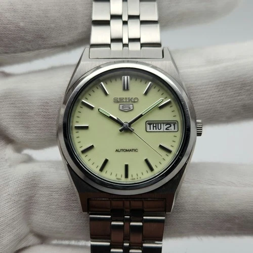 Seiko 5 Men's Vintage Full Lume Dial Day/Date Automatic Watch 7S26-0450