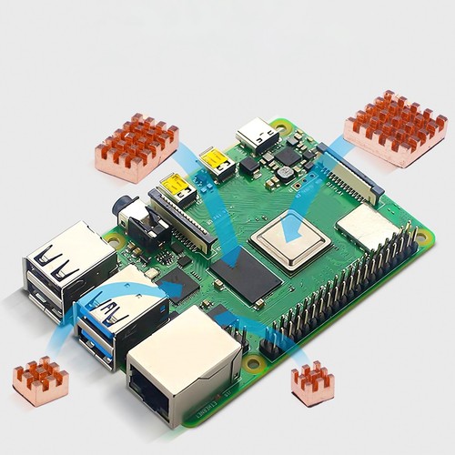 Kühlkörper Effizienz Boost Pack 20 Reinkupfer Einheiten für Raspberry Pi B - Picture 5 of 12