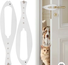 Cat Door Latch, 2 Pcs Stopper Pet 12.91 3.27 0.12 inches, 2pcs-white