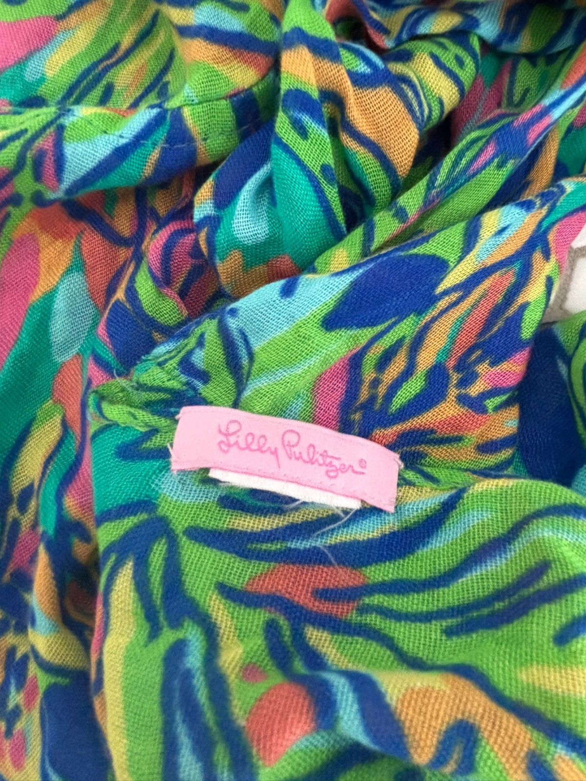 Lilly Pulitzer Infinity Multi-colored Cotton Scar… - image 2