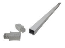 White Plastic Towel Bar Rod Spring Rack 24 inch Mid Century Modern Vintage Retro