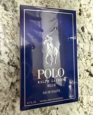 Ralph Lauren Polo Blue Eau de Toilette Spray, Regular Size 6.7 fl oz NEW
