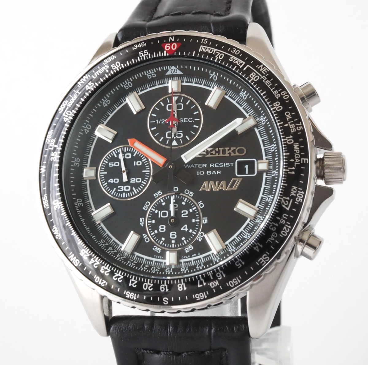 SEIKO Flightmaster Pilot ANA SZER022/7T92-0CF0 Quartz Chronograph 