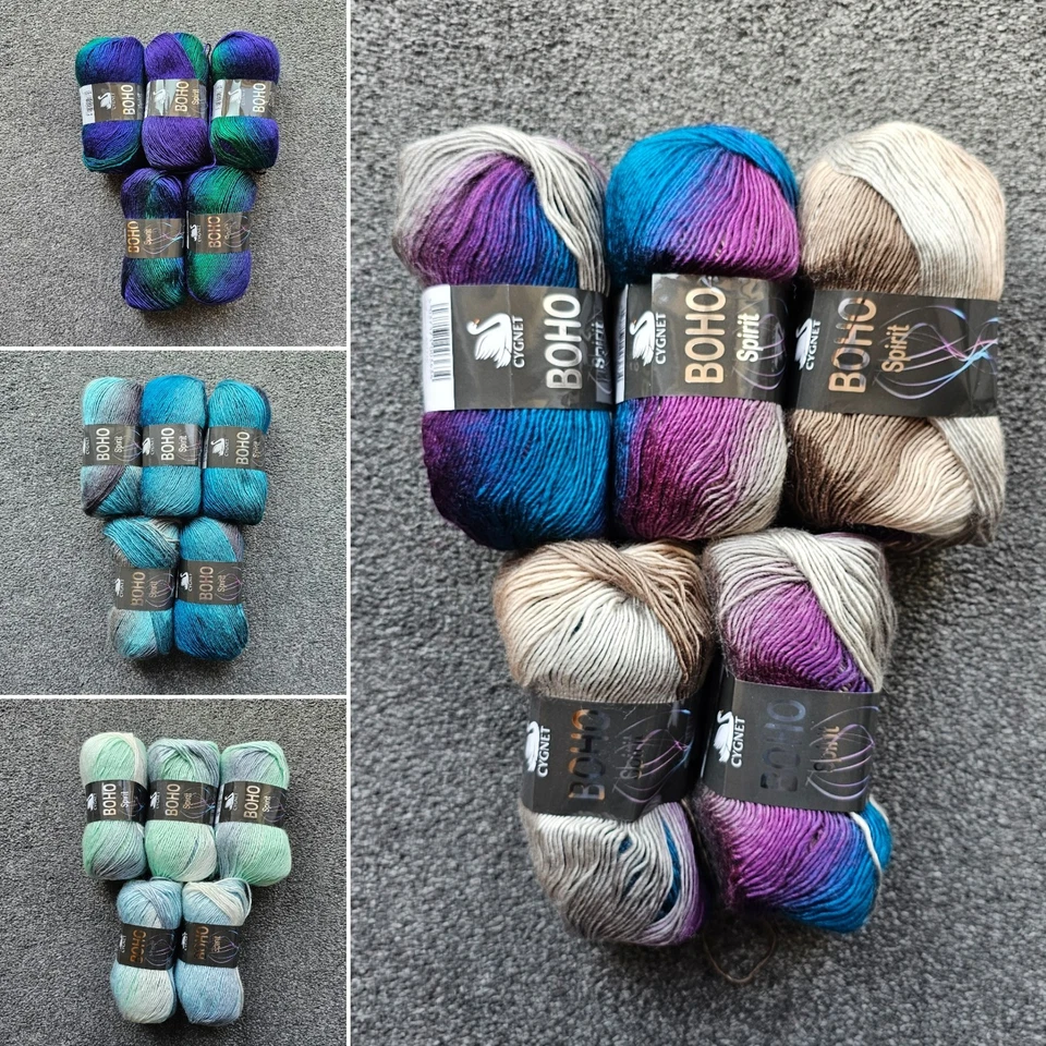 Cygnet Boho Spirit Acrylic Aran Yarn Wool Crocheting/Knitting Crafts X5 Balls
