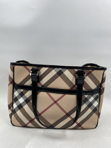 Burberry Beige Plaid Nova Check Shoulder Bag - Picture 2 of 10