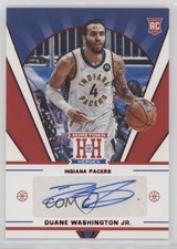 2021 Panini Chronicles Hometown Heroes Rookie Red Duane Washington Jr Auto 1s6