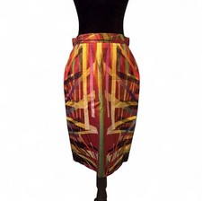 Escada Silk Multi-Color Skirt