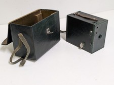 Kodak No 2A Brownie box Mdl C Camera. Green W Case
