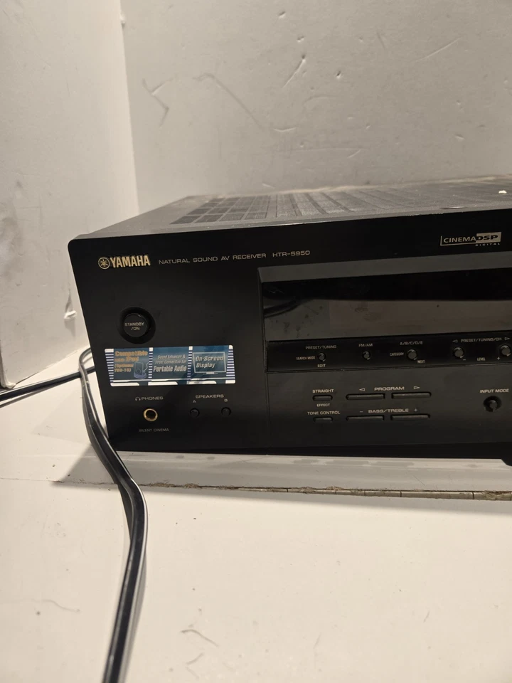Yamaha HTR-5950 Natural Sound 330 Watts 6.1 Channel AV Receiver Untested Powers - Image 2 of 4
