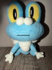 TOMY Official POKEMON X and Y 🐸 FROAKIE Plush Toy 8” 2015 Blue Keromatsu
