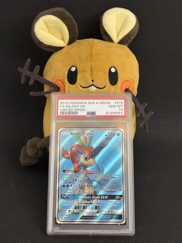 Keldeo Gx - 219/236 - Pokemon Sun & Moon Unified Minds - Full Art Holo - PSA 10