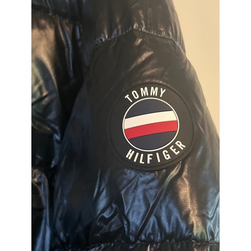NWT Tommy Hilfiger Black Puffer Coat Polyester Fill Warm Like Down Size Medium - Picture 4 of 9