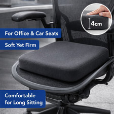 Thick Foam Seat Cushion Pad Black Ultra Soft Chair Car Seat Sitting