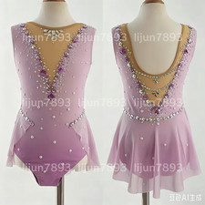 Girls' Rhythmic Gymnastics Leotards Artistic Gymnastics Leotards Jeweled pink