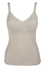 Rhonda Shear Molded Cup Cami Tank Top Gray