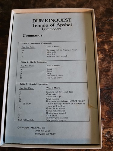 Temple of Apshai (1983, Epyx) Commodore 64 Cassettes Complete in Box w/ Manual - Picture 15 of 18