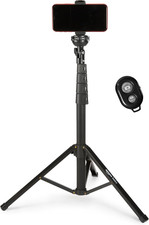 Amazon Basics 64-Inch Extendable Tripod for Iphones and Smartphones, Selfie Stic