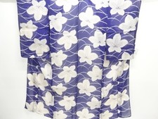7642954: JAPANESE KIMONO / ANTIQUE SUMMER KIMONO / GRASS BALLOON FLOWER