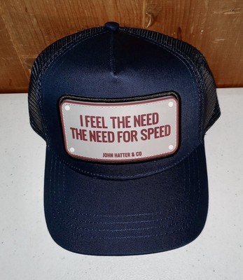 JOHN HATTER & CO The Need For Speed Rubber Patch Trucker Cap Blue R-1010-U00