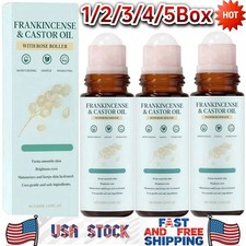 Frankincense And Castor Oil Rose Quartz Roll-on Organic Cold-Pressed Castor Oil