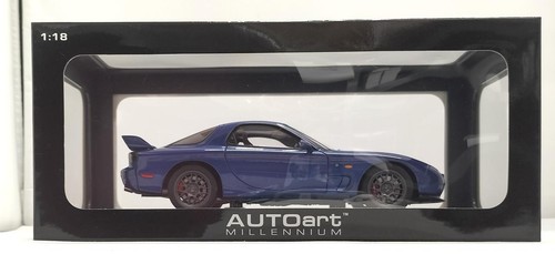 Coche modelo diecast AUTOart Millennium escala 1/18 Mazda RX-7 Spirit R (azul) en caja - Imagen 3 de 20